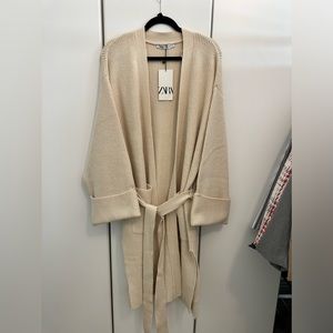 Zara Cable Knit Sweater with Belt